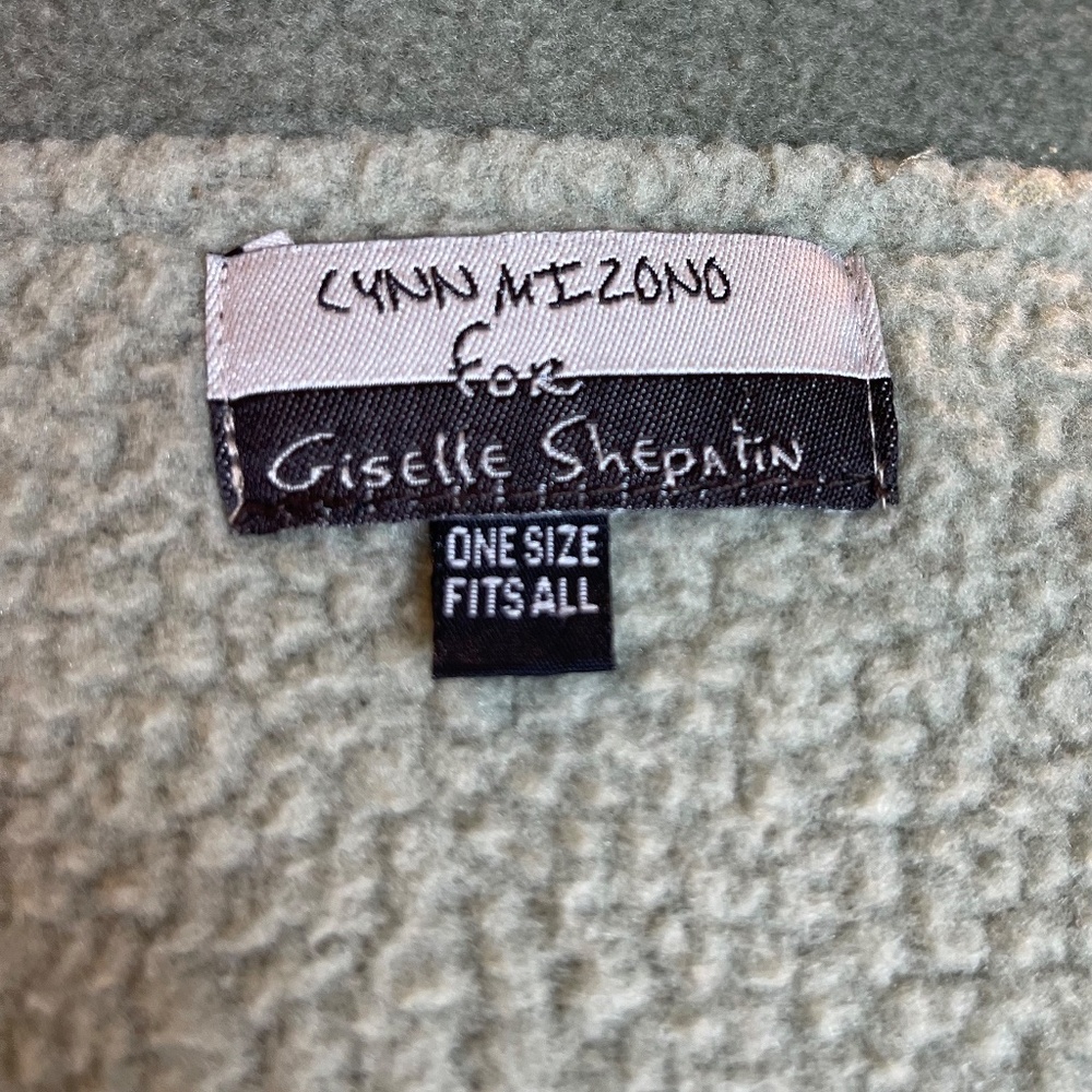 Giselle Shepatin Lagenlook Fleece Cropped Green Jacket One Size Fits All - Picture 7 of 7